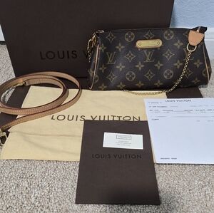 Authentic Louis Vuitton Eva Monogram Clutch